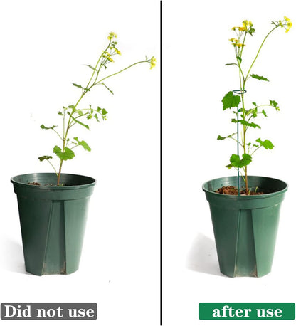 4 Pack Plant Stakes,Plant Support Stakes for Two Sizes(16 or 32 Inches),Plant Stakes for Outdoor Plants,Garden Flower,Tomato(Green)