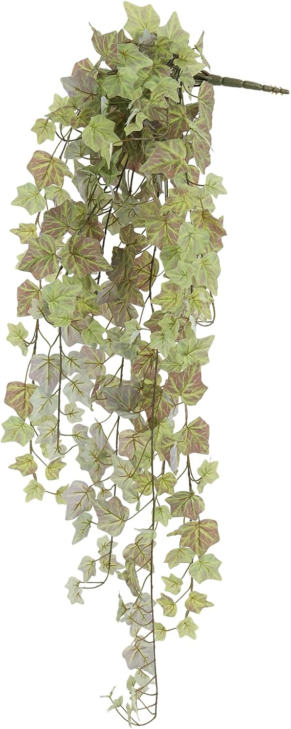 RECUTMS Ivy Vine Artificial Hanging Plants 39.4 Inch Faux Plastic Leaves Greenery Bushes for Shelf Home Office Bathroom Farmhouse Garden Decor