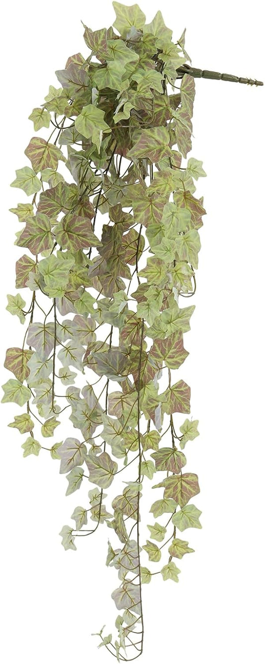 RECUTMS Ivy Vine Artificial Hanging Plants 39.4 Inch Faux Plastic Leaves Greenery Bushes for Shelf Home Office Bathroom Farmhouse Garden Decor