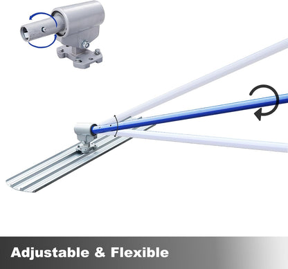 Bull Float Aluminum Magnesium Alloy Concrete Float 48"x8" Round End Board Kit trowel Tool Cement Tools Float Bracket Concrete Tools Finishing With 57" Handle x4 VOYAR