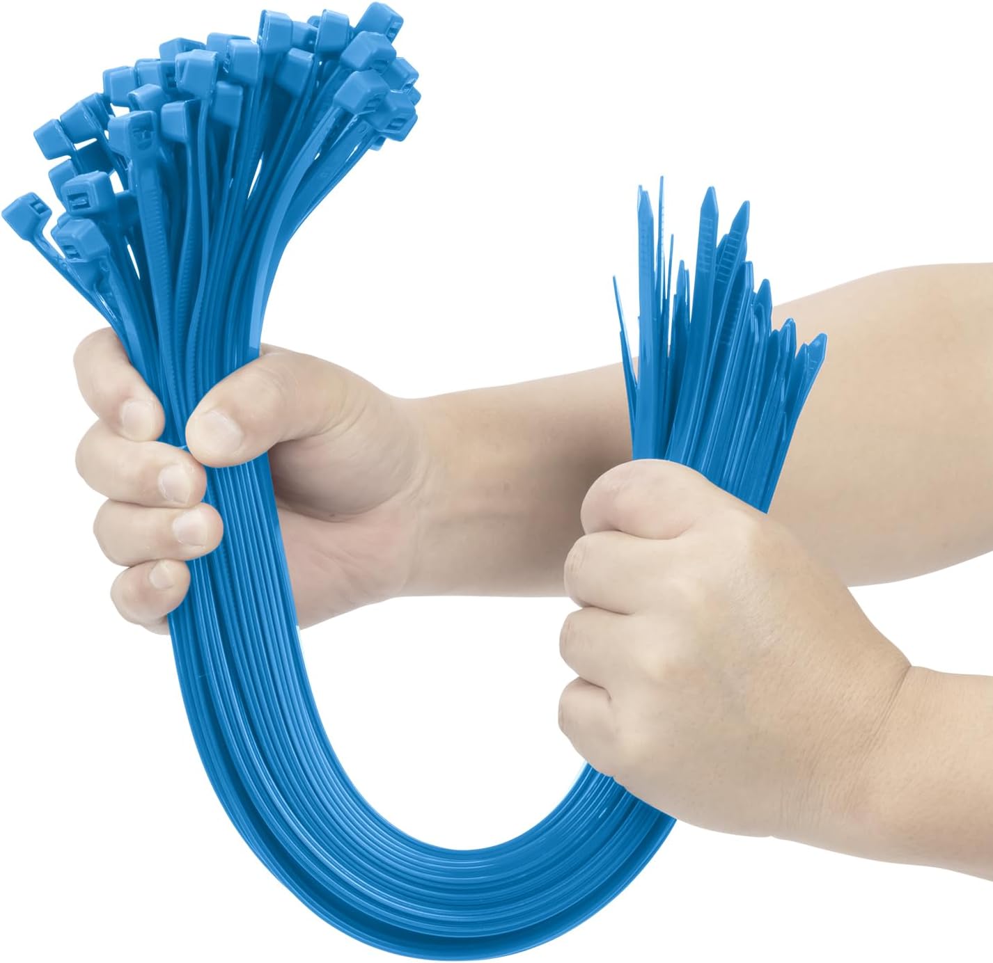 XINGO Blue 20 Inch Zip Ties Heavy Duty 100 Pack, 200 LBS Ultra Strong Plastic Wire Ties, Large Cable Ties Extra Long Tie Wraps, Indoor and Outdoor UV Resistant