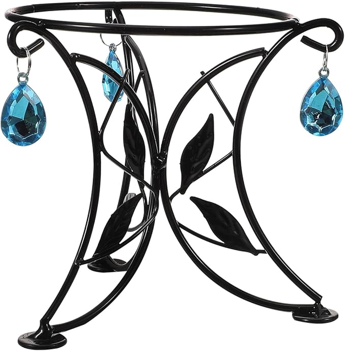 SUPVOX European Style Metal Gazing Ball Stand, Creative Garden Reflective Ball Holder, Iron Base for Outdoor Decoration, 5.51 X 5.51 X 5.11 Inches