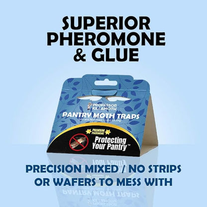 Pantry Moth Traps 6 Pack | New Blue Design | Child and Pet Safe | Premium Attractant