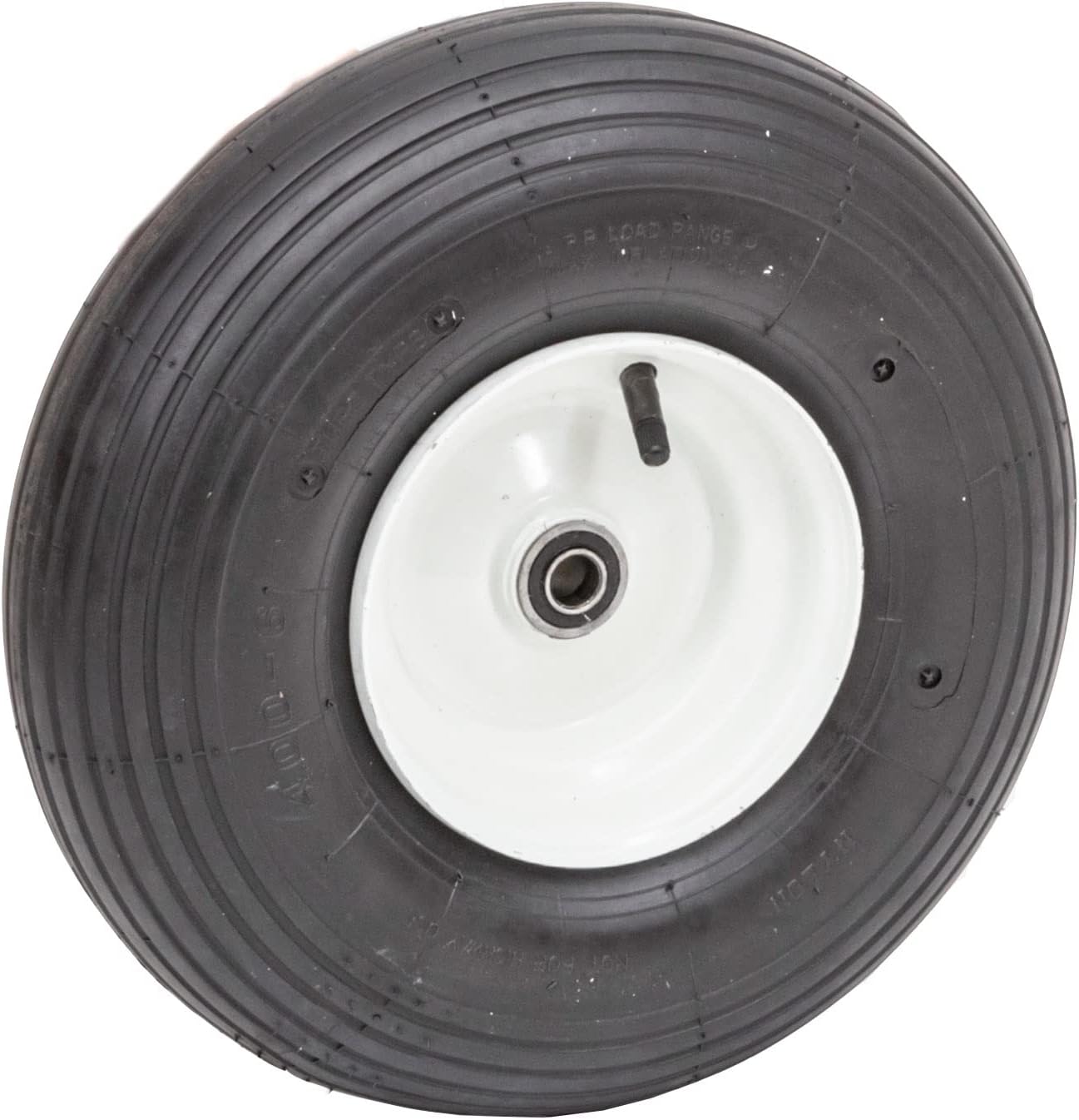 Pneumatic Replacement Wheel | 13.6" Tire for Wagon, Nursery Cart, Wheelbarrow | 4.00-6 Wheel Size | Hub/Bearing Size Options