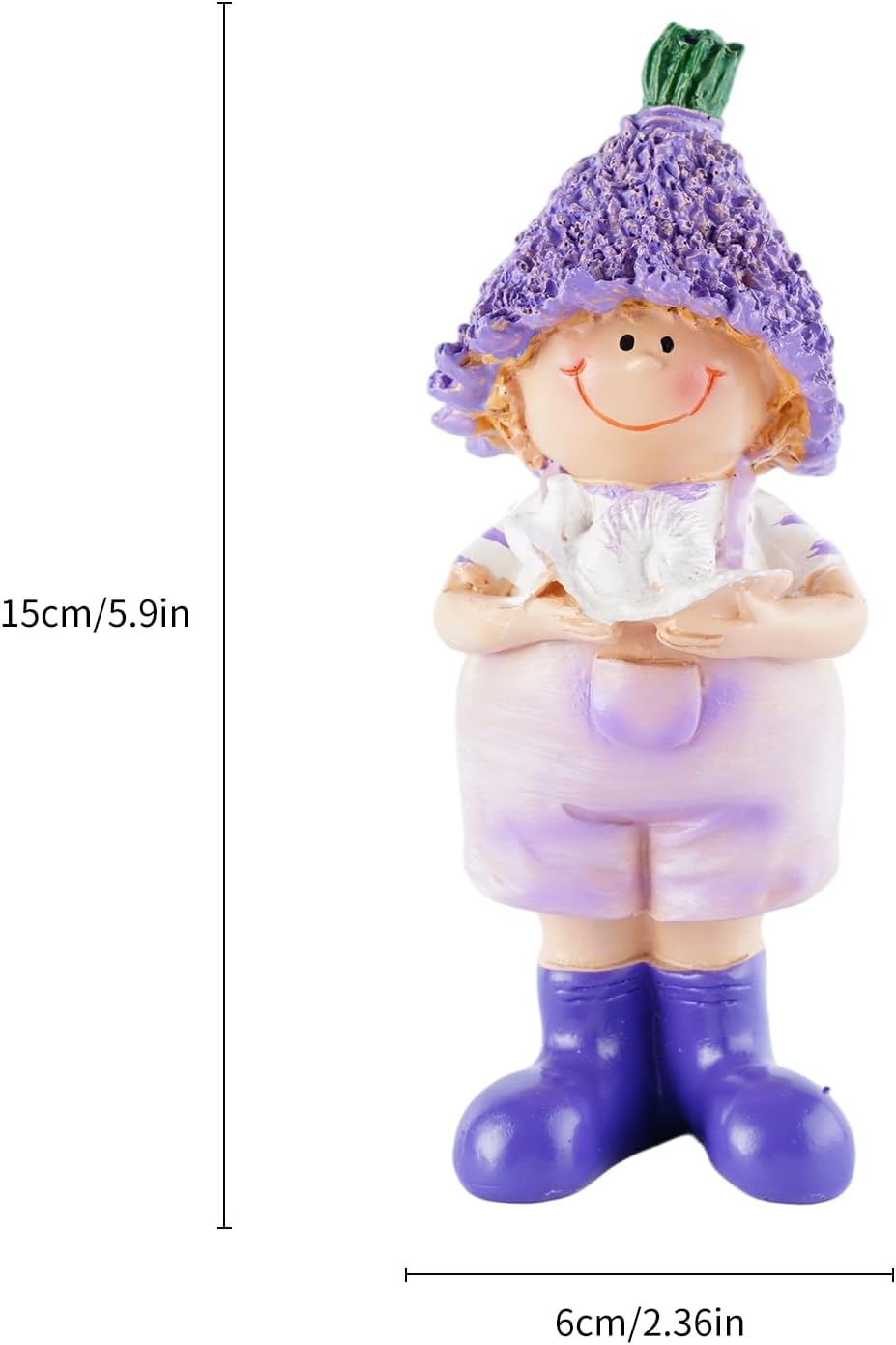Lavender Outdoor Garden Resin Figurines, Couple Boy and Girl Statues, for Outdoor Patio Lawn Garden Decoration, Valentine's Day Home Decor, Ideal Gift for Mom, Dad and Friends