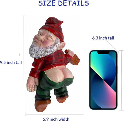 MINICAR Drunken Gnomes Lying On The Ground, Funny Dwarf Sculptures Yard Lawn Decorations, Gag Gifts Home Office Garden Decor