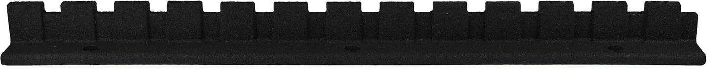 Playsafer L-Shaped Flexible Rubber Castle Edger for Lawns Landscaping and Playground | Easy No Dig Installation (4 Pack, Black)