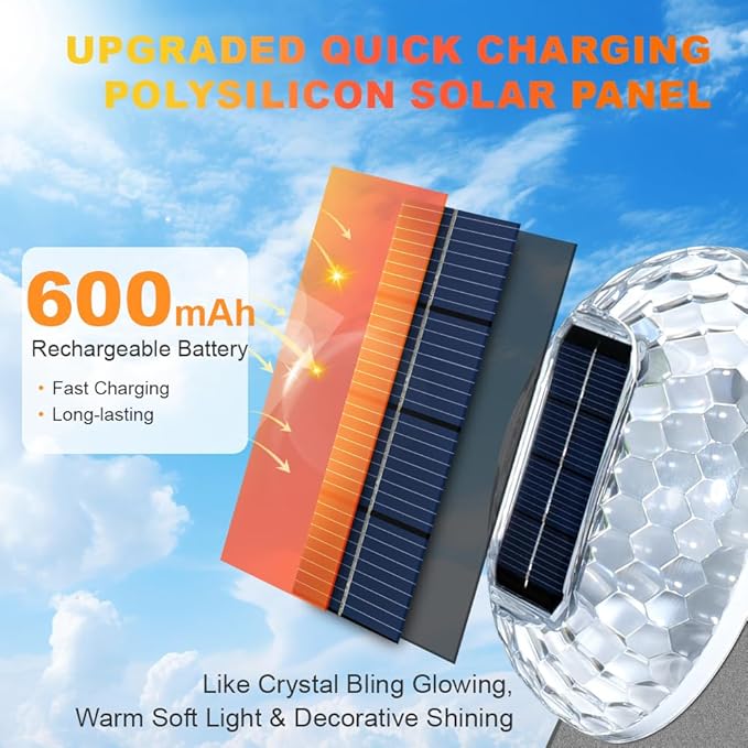 Solar Lights Decor Outdoor, Led Atmosphere Lights IPX4 Waterproof Lamp for Outdoor Wall, Stairs, Step, Fence, Yard, Patio, and Pathway (4 Pack)