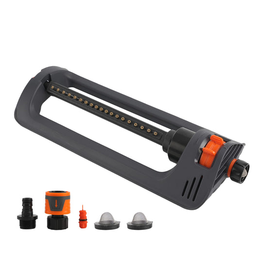 BIGWAVE Turbo Oscillating Water Sprinkler for Yard Covers up to 3,600 sq.ft,19 Nozzles Adjustable