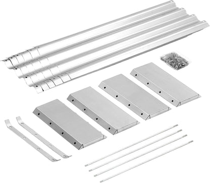 Land Guard 3 Pack 8×4×1ft Galvanized Metal Raised Garden Bed, Metal Planter Kit Box Outdoor for