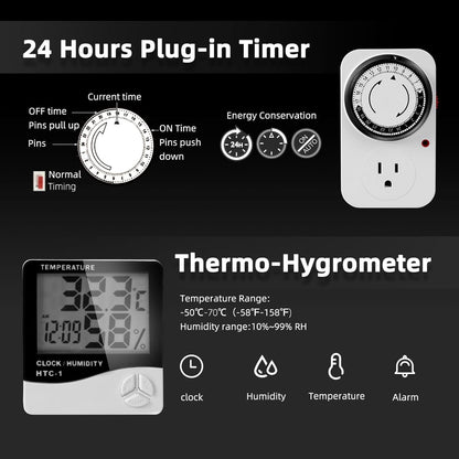 Spider Farmer Air Filtration Kit 6 Inch, Inline Duct Fan with RJ12 Speed Humidity Controller, Carbon Filter Combo, 25 Ft Ducting, Ventilation System Kit for Grow Tents, Hydroponics, Indoor Gardening