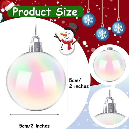 50 PCS Halloween Plastic Iridescent Ball Decoration,Clear Bubble Ball for DIY Bubbling Cauldron,Witch Cauldron Decoration,Cauldron DIY Witch Magic Pot,2 Inch