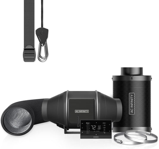 AC Infinity Air Filtration PRO Kit 4”, AI Controller with WiFi App Control & Auto Level Adjusting