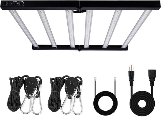 720W LED Grow Lights, Full Spectrum Grow Light, Daisy Chain Plant Bar Style 4x4 Grow Light Foldable & Dimmable for Growing Commercial Hydroponic Growing Lamp 5x5ft Core Coverage