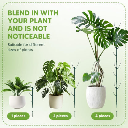 5 Pack Stackable Monstera Plant Support, Garden Plant Stakes for Indoor Outdoor Plants, Climbing Plant Support Structures Moss Pole Monstera Plant Holder Sticks Support Tall Potted Plants (5 Pack)