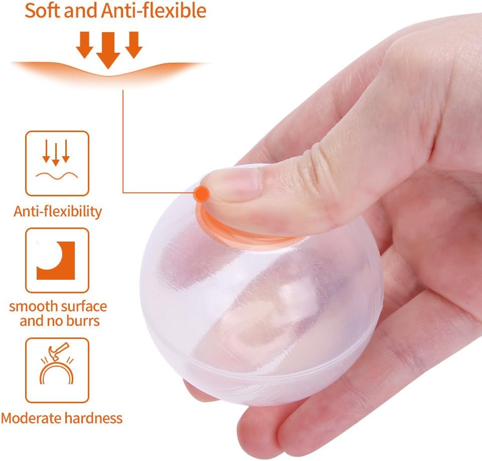 PlayMaty Clear Ball Pool Pit Balls - 100pcs Phthalate Free BPA Free Plastic Ocean Balls for Kids Fun Toys for Playhouse Play Tent Playpen Pool (Φ2.16)