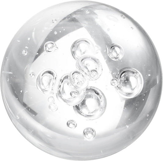 uxcell 40mm/1.6" Crystal Sphere Ball Bubble Glass Solid Decorative Sphere Crystal Ball Prop Ornament for Feng Shui Divination Fortune Telling Tabletop Fountain Decoration, Clear