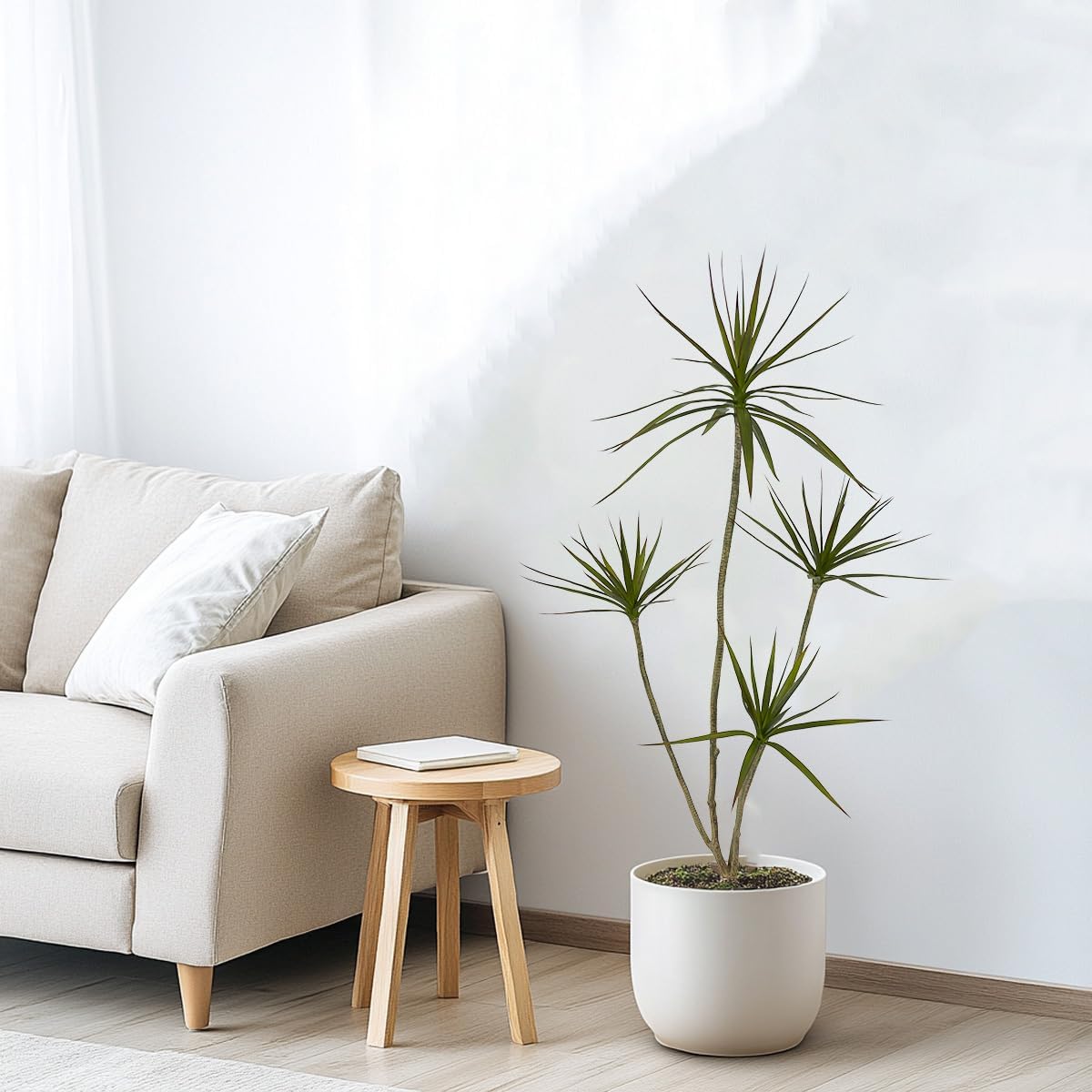 Artificial Dracaena marginata,5ft Tall Fake Plants Artificial Dracaena marginata Plants for Indoor, Fake Trees for Office Home Living Room Floor Patio Greening Porch Decor