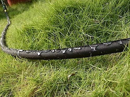 LINEX Flat Soaker Hose 100 ft for Garden Beds, 1/2'' x 50 ft 2 Pack Drip Irrigation Hoses Save Water 80% Heavy Duty for Vegetable