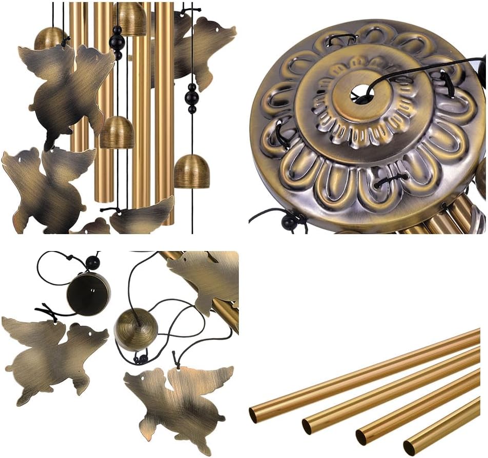 Flying Pigs Wind Chimes Decor, Mobile Blessing Wind Bells Decorate, Sympathy Wind Catcher, Memorial Gifts for Mom, Grandma, Woman (Housewarming/Outside/Indoor/Home/Room/Porch/Yard/Garden Decoration)
