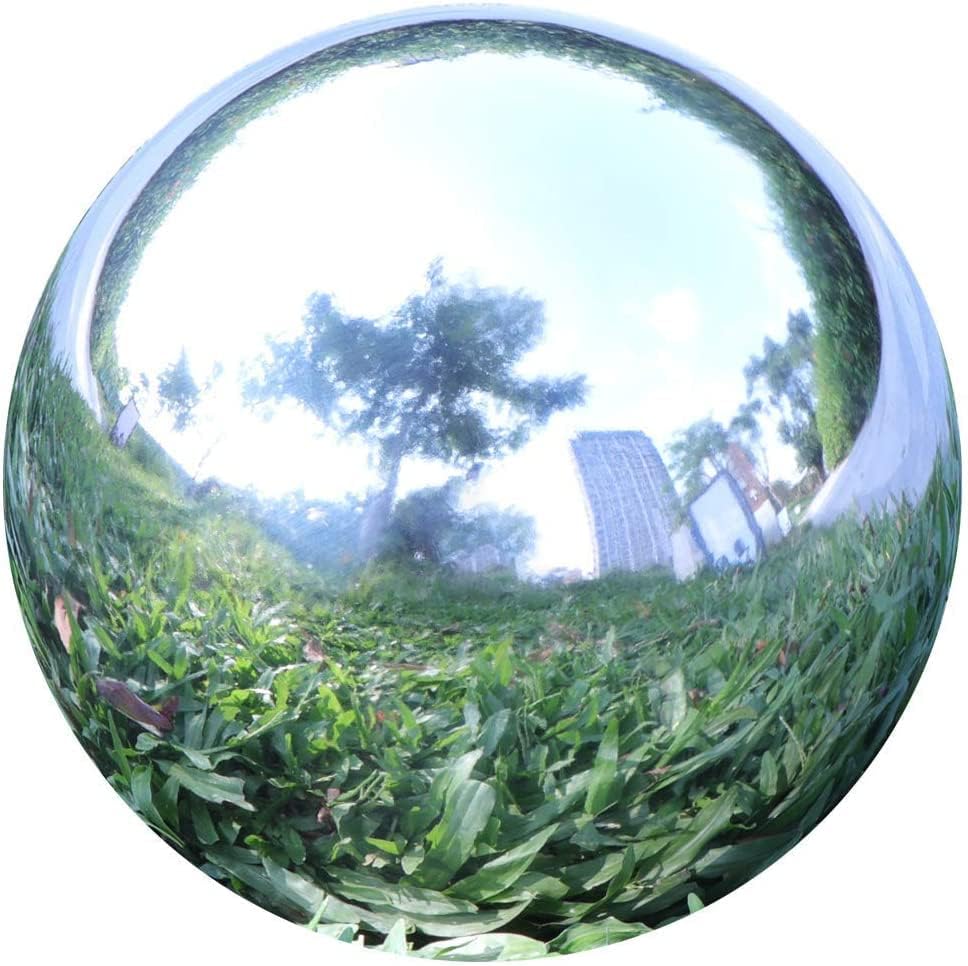 Gazing Balls for Garden, Home Outdoor Hollow Sphere Stainless Steel Gazing Globe Mirror Ball (3 Inch)