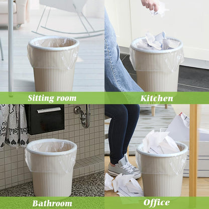 Teivio 3 Gallon 300 Counts Clear Trash Bags Garbage Bags, Mini Waste Basket Liners,Bathroom Trash Can Bin Liners, Small Plastic Bags for Home Office Kitchen Car Bedroom Dog waste Baby Diaper