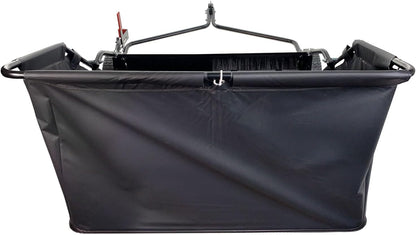 Brinly 42" Tow-Behind Lawn Sweeper in Hammered Finish with High-Velocity Brushes