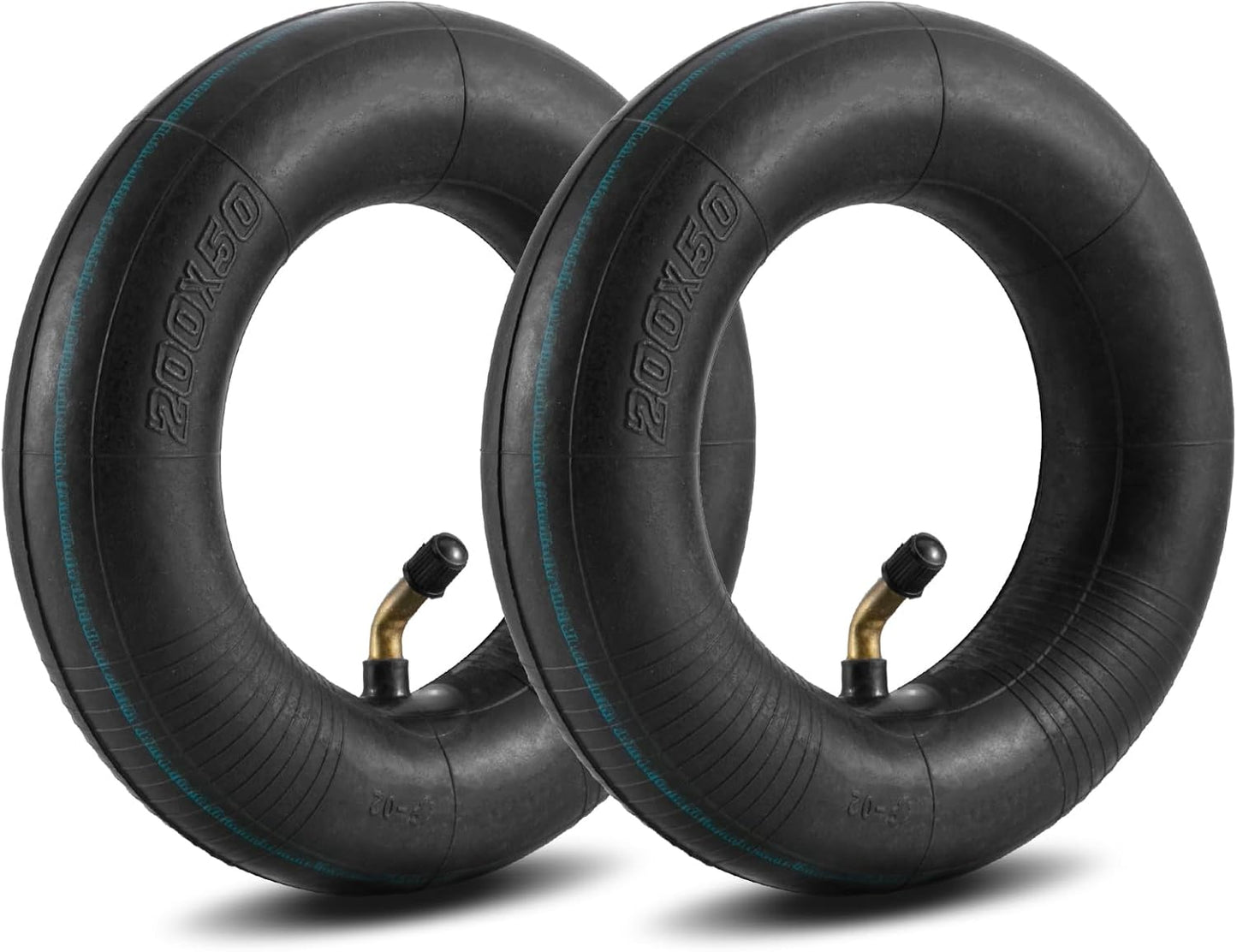 200x50" Inner Tubes, 2 Pack Heavy Duty Replacement Electric Scooter Tire Inner Tube Compatible with Razor E100, E150, E200, Power Core E100, Dune Buggy, ePunk, Crazy Cart, PowerRider 360, eSpark