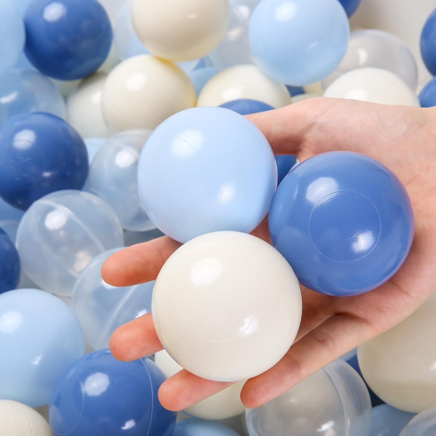 TRENDPLAY Plastic Balls for Ball Pits - Hollow Balls- Safe and Exciting Playtime - Perfect for Baby Pools, Birthday Party Decoration