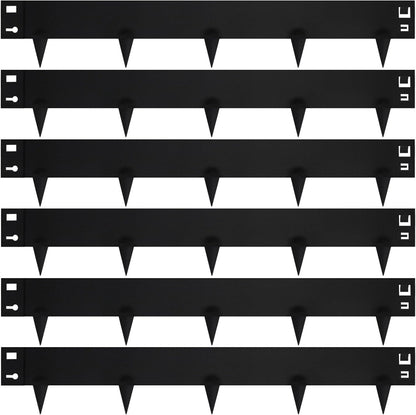 42" L X 7.9" H Metal Landscape Edging, 6 Pack Heavy Duty Galvanized Steel Garden Edging,42 Inch Garden Edging Border for Lawn, Pathway, Yard