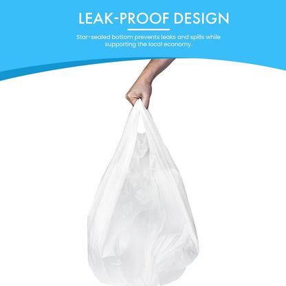Heavy Duty Contractor Trash Bags with Handles – 33 Gallon, 150 Count | 17 Micron Thick, Extra Large Garbage Bags for Household, Yard Waste, Landscaping & Commercial Use | Secure Signature Knot