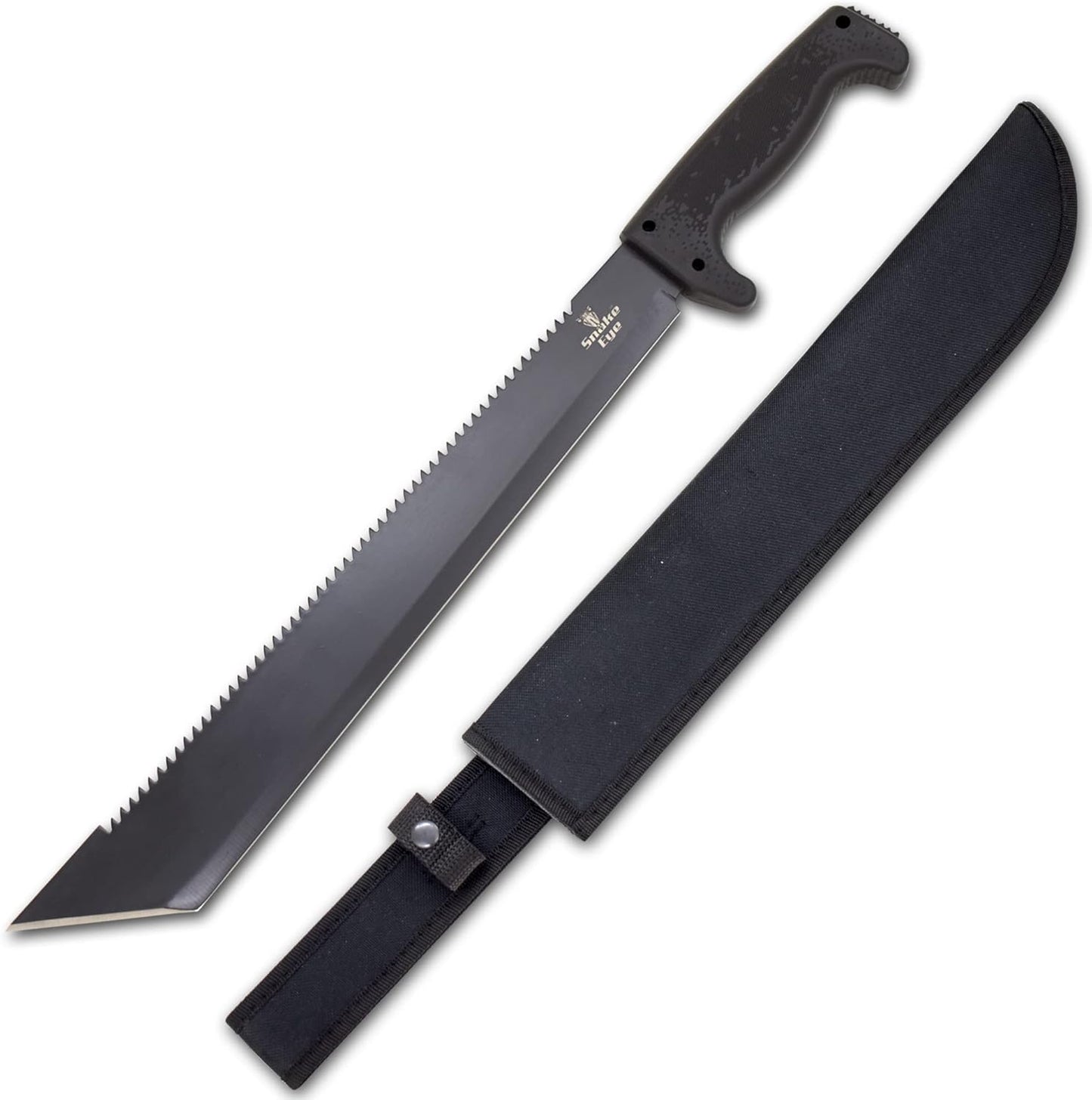 Snake Eye Machete with Heavy Duty Construction-Ergonomic Non-Slip Handle and Belt Sheath for Gardening, Land-Management, Bushcraft, Hunting and Outdoor