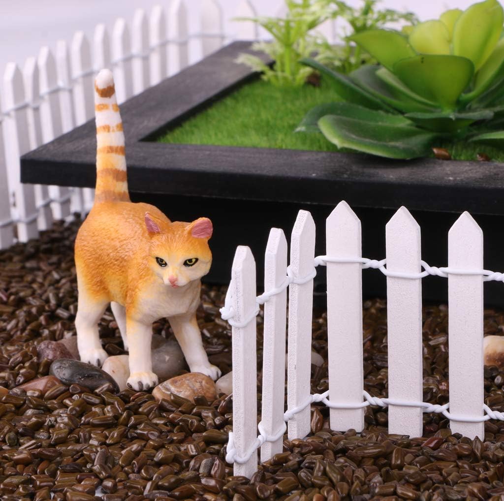 35 Inch 2-Pack Miniature Fairy Garden Fence Wood Decorative Ornament Fence for Dollhouse Succulent Plant Pot DIY Diorama Project Height 2 inch (Wood)