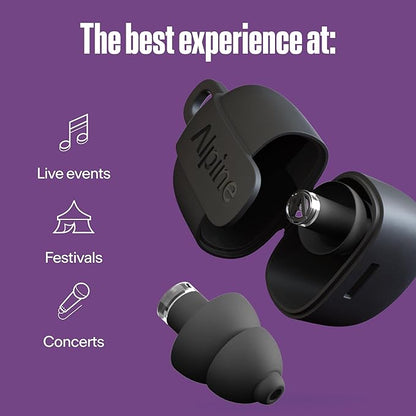 Alpine PartyPlug Pro Concert Ear Plugs, High Fidelity Professional Musician Earplugs with 21dB