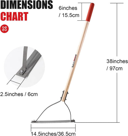 Weed Grass Cutter Manual Weed Wacker Grass Whip Double Serrated Blade Weed Cutter Tool,38 inches