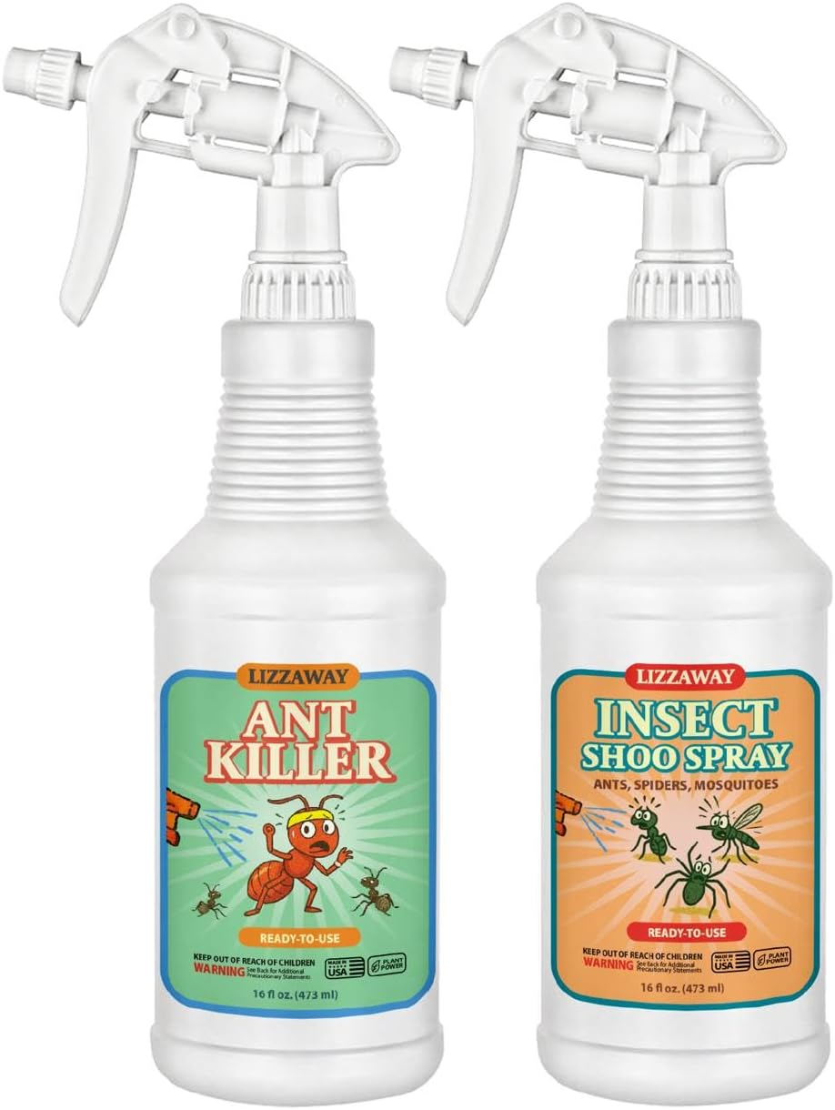 Insect & Ant Spray Bundle - Natural Bug Repellent & Ant Control for Indoor/Outdoor Use - Kid & Pet Safe Plant-Based Pest Prevention for Home, Garden, Patio, Kitchen, Yard