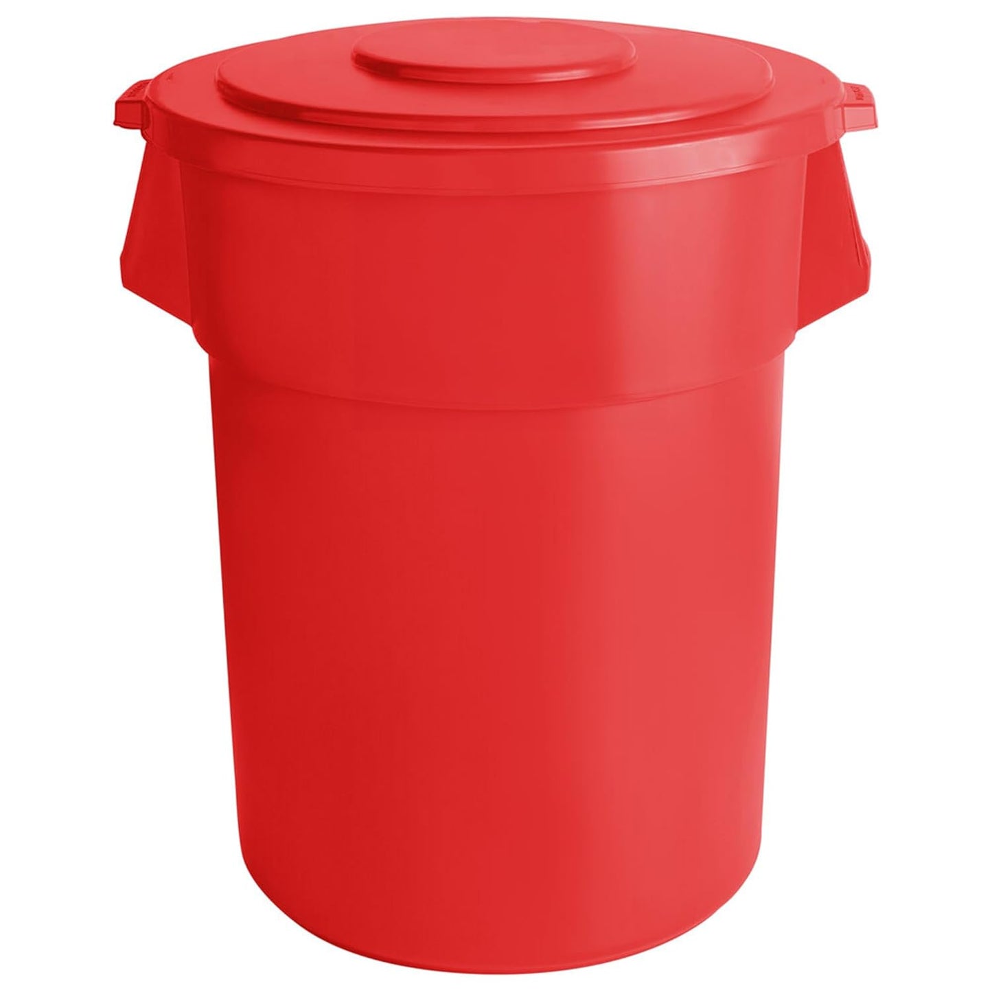 PRO&Family Trash can with Lid (Red, 55 Gallon)