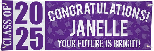 Let's Make Memories Personalized Graduation Banner Class of 2025 - Graduation Party Decorations