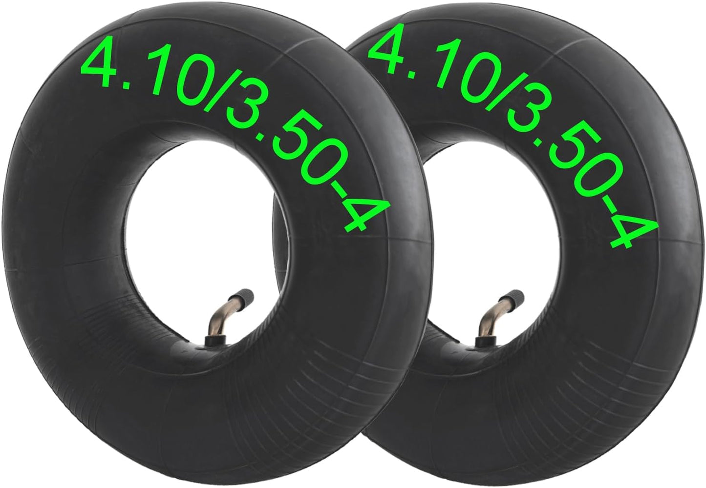 2-Pack 4.10/3.50-4 Inner Tube 4.10-4 3.50-4 Tube Bend Valve Stem for Wheelbarrows/Mowers/Hand Trucks and More