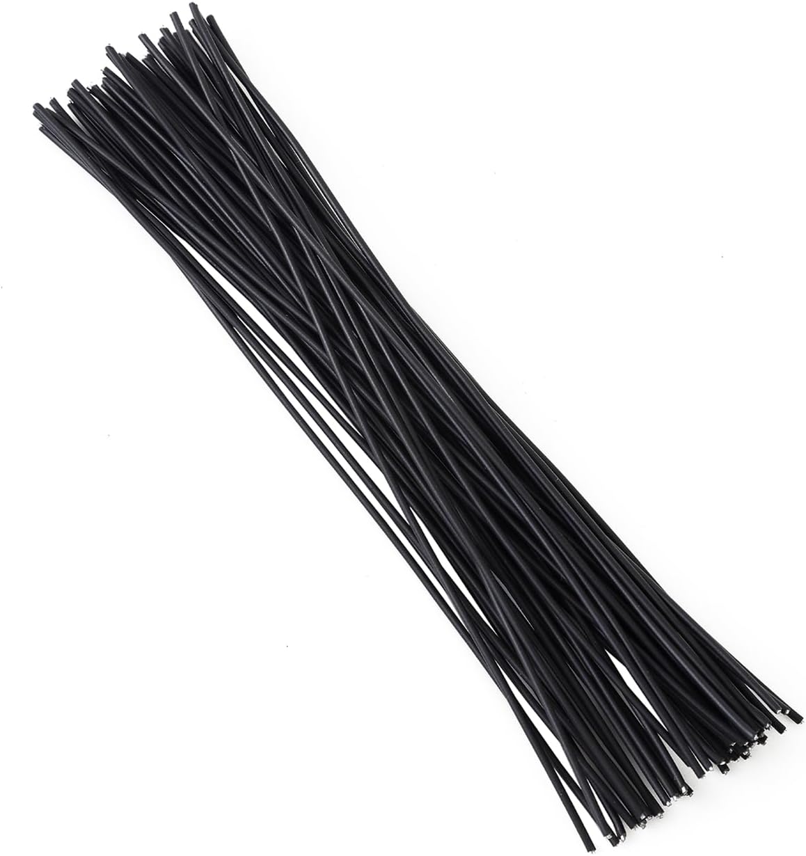Tangyinrd 200 Pcs 6 inch Garden Twist Tie, Round Plastic Twist Ties for Plants, Vines and Wrapping Cords or Christmas Tree Gardening Plants Growth and Care, Office Home Cable Organization (Black)