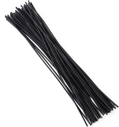 Tangyinrd 200 Pcs 6 inch Garden Twist Tie, Round Plastic Twist Ties for Plants, Vines and Wrapping Cords or Christmas Tree Gardening Plants Growth and Care, Office Home Cable Organization (Black)