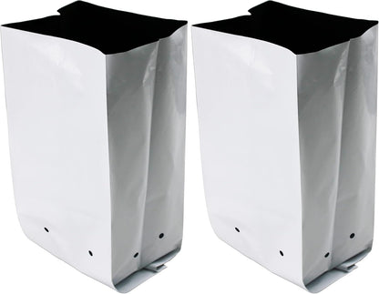 HFS(R Poly Grow Bag Planters Panda Film Black and White for Nursery Horticulture 3 Gallon - 50 PC (Pack of 2)