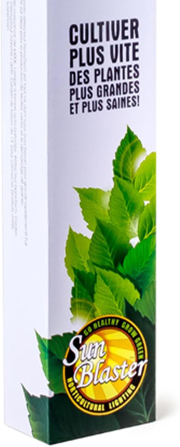 SunBlaster T5HO 2 Feet 24 Watts, 6400 Kelvin Grow Light Lamp Ballast Fixture with NanoTech Reflector for Indoor Home Gardens and Plants