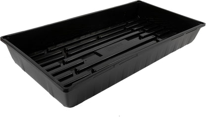 SUNPACK 10" x 20" Mega Plastic Seed Starting Tray, Black, 2.5" (Pack of 30) - No Drainage Holes, Ideal for Greenhouses or Indoor Gardening - Made of Thick, Strong Plastic