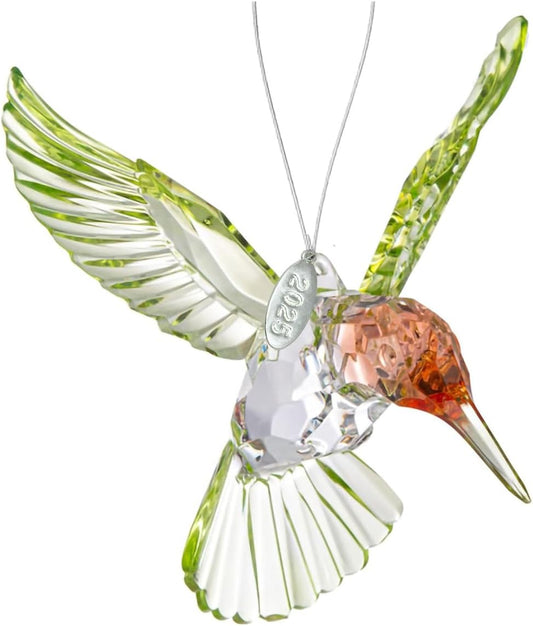 Crystal Suncatcher With Prism - 2025 Red-Throated Hummingbird Acrylic Ornament, Stunning Memorial