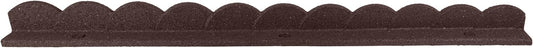 Playsafer L Shaped Flexible Rubber Scalloped Edger for Lawns Landscaping and Playground | Easy No Dig Installation| 4' Long (6, Brown)