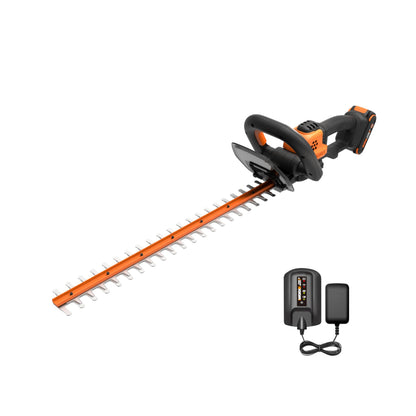 WORX 22" Cordless Hedge Trimmer, Electric Hedge Trimmer with Dual-Action Blades, Lightweight Bush