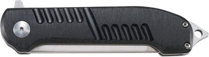 CRKT Razel GT Assisted Folding Pocket Knife: Everyday Carry, Stainless Steel Cleaver Blade with Satin Finish, Liner Lock, Black Aluminum Handle, Lanyard Hole 4031 Multi One Size