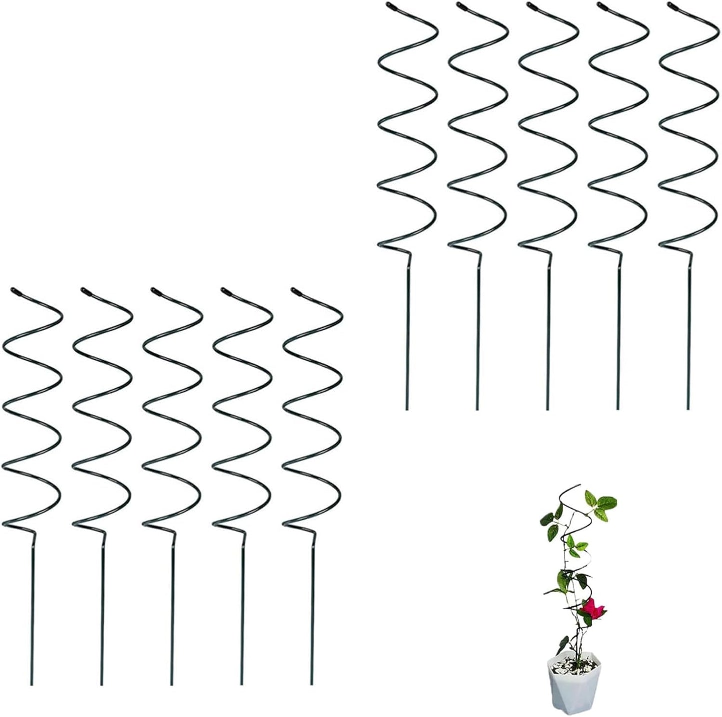 Tomato Twist Stake, Twisted Tomato Stakes Plant Supports, Tomato Cages Climbing Stake, Plant Support for Potted Plants Tomato Rose Vine, Plant Support Stakes for Potted Plants (10pcs)