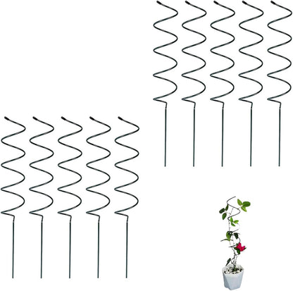 Tomato Twist Stake, Twisted Tomato Stakes Plant Supports, Tomato Cages Climbing Stake, Plant Support for Potted Plants Tomato Rose Vine, Plant Support Stakes for Potted Plants (10pcs)